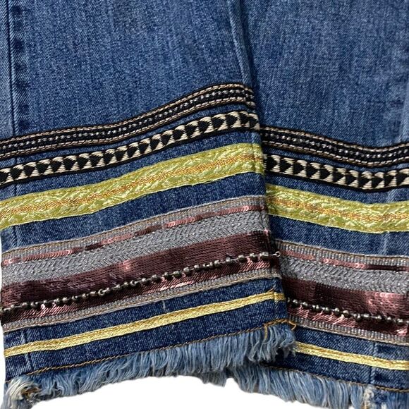 Pilcro and the Letterpress Size 27 Stet Patterned Cropped slim straight Jeans - Picture 7 of 7